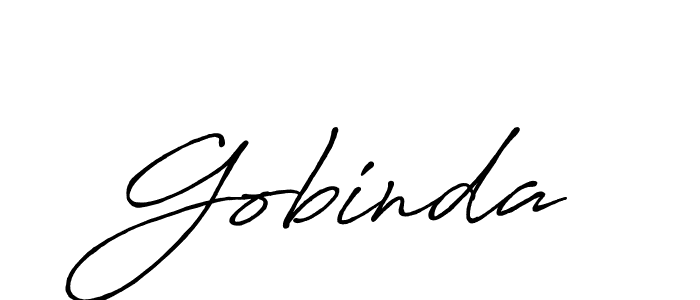 Make a beautiful signature design for name Gobinda. With this signature (Antro_Vectra_Bolder) style, you can create a handwritten signature for free. Gobinda signature style 7 images and pictures png