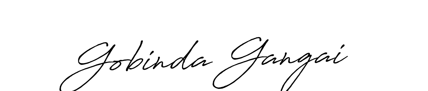 Use a signature maker to create a handwritten signature online. With this signature software, you can design (Antro_Vectra_Bolder) your own signature for name Gobinda Gangai. Gobinda Gangai signature style 7 images and pictures png