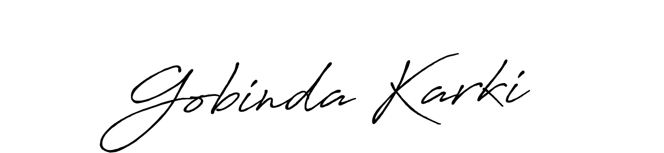 Similarly Antro_Vectra_Bolder is the best handwritten signature design. Signature creator online .You can use it as an online autograph creator for name Gobinda Karki. Gobinda Karki signature style 7 images and pictures png