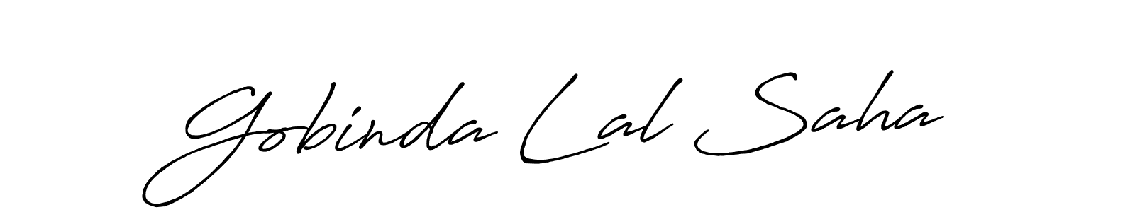 Use a signature maker to create a handwritten signature online. With this signature software, you can design (Antro_Vectra_Bolder) your own signature for name Gobinda Lal Saha. Gobinda Lal Saha signature style 7 images and pictures png