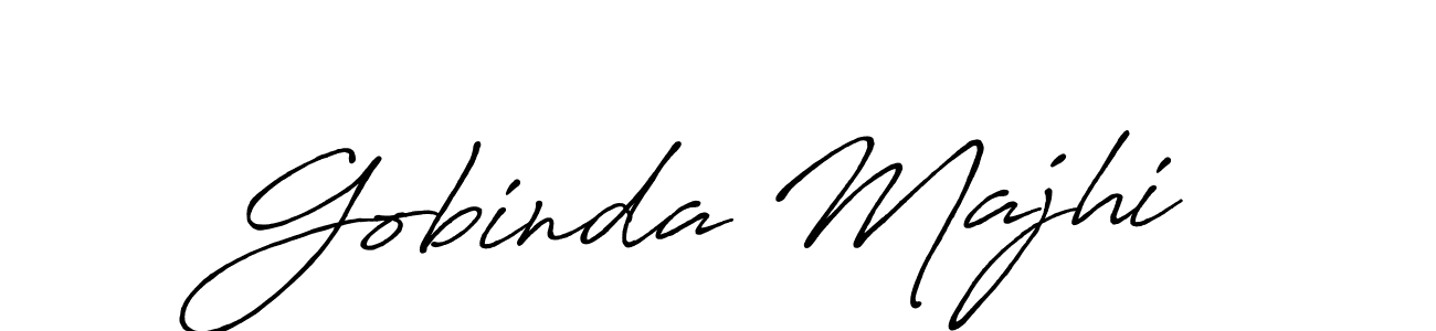 How to make Gobinda Majhi name signature. Use Antro_Vectra_Bolder style for creating short signs online. This is the latest handwritten sign. Gobinda Majhi signature style 7 images and pictures png