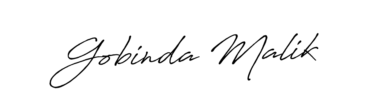 Also we have Gobinda Malik name is the best signature style. Create professional handwritten signature collection using Antro_Vectra_Bolder autograph style. Gobinda Malik signature style 7 images and pictures png