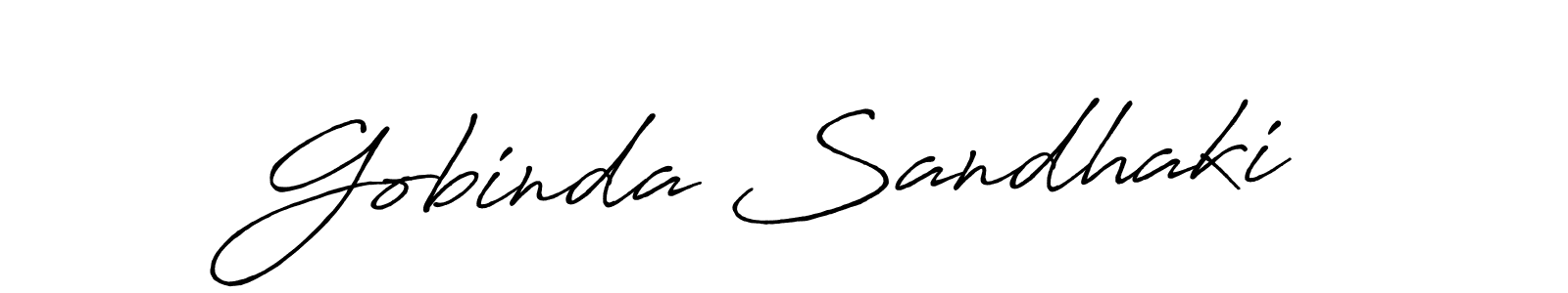 Make a short Gobinda Sandhaki signature style. Manage your documents anywhere anytime using Antro_Vectra_Bolder. Create and add eSignatures, submit forms, share and send files easily. Gobinda Sandhaki signature style 7 images and pictures png