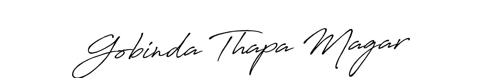 Also we have Gobinda Thapa Magar name is the best signature style. Create professional handwritten signature collection using Antro_Vectra_Bolder autograph style. Gobinda Thapa Magar signature style 7 images and pictures png
