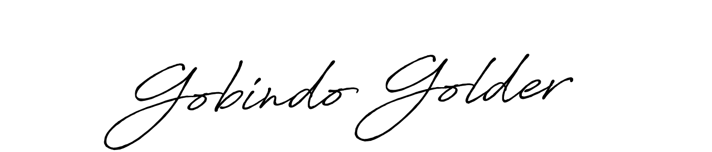 Design your own signature with our free online signature maker. With this signature software, you can create a handwritten (Antro_Vectra_Bolder) signature for name Gobindo Golder. Gobindo Golder signature style 7 images and pictures png