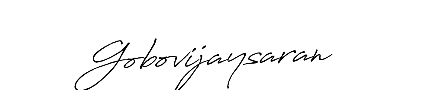 How to make Gobovijaysaran name signature. Use Antro_Vectra_Bolder style for creating short signs online. This is the latest handwritten sign. Gobovijaysaran signature style 7 images and pictures png