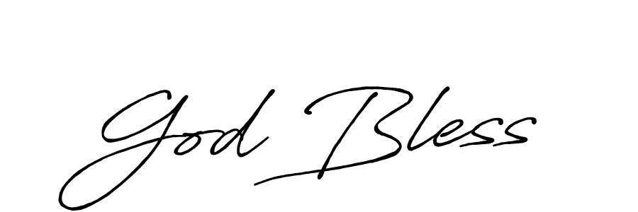 God Bless stylish signature style. Best Handwritten Sign (Antro_Vectra_Bolder) for my name. Handwritten Signature Collection Ideas for my name God Bless. God Bless signature style 7 images and pictures png