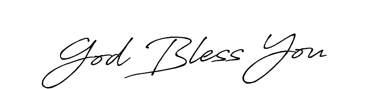 Design your own signature with our free online signature maker. With this signature software, you can create a handwritten (Antro_Vectra_Bolder) signature for name God Bless You. God Bless You signature style 7 images and pictures png