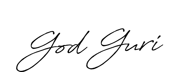 Design your own signature with our free online signature maker. With this signature software, you can create a handwritten (Antro_Vectra_Bolder) signature for name God Guri. God Guri signature style 7 images and pictures png