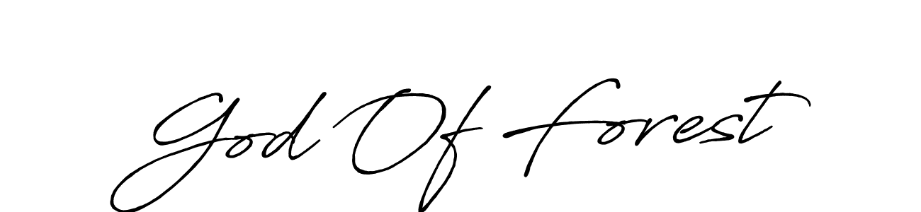 Use a signature maker to create a handwritten signature online. With this signature software, you can design (Antro_Vectra_Bolder) your own signature for name God Of Forest. God Of Forest signature style 7 images and pictures png