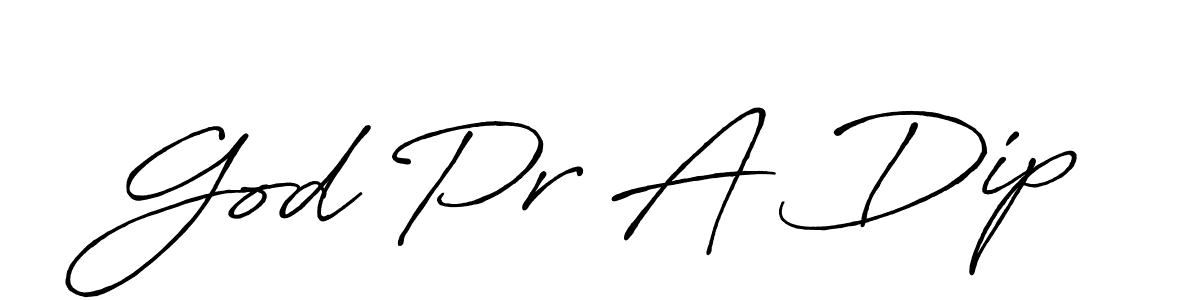 How to make God Pr A Dip name signature. Use Antro_Vectra_Bolder style for creating short signs online. This is the latest handwritten sign. God Pr A Dip signature style 7 images and pictures png