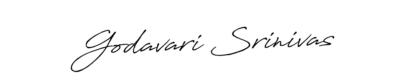 Make a beautiful signature design for name Godavari Srinivas. With this signature (Antro_Vectra_Bolder) style, you can create a handwritten signature for free. Godavari Srinivas signature style 7 images and pictures png