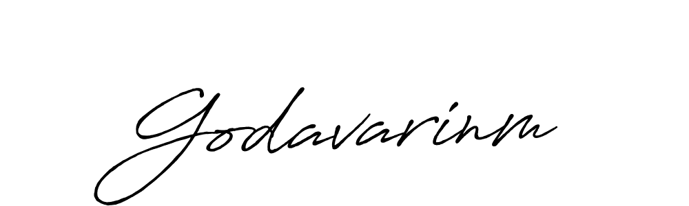 How to make Godavarinm name signature. Use Antro_Vectra_Bolder style for creating short signs online. This is the latest handwritten sign. Godavarinm signature style 7 images and pictures png