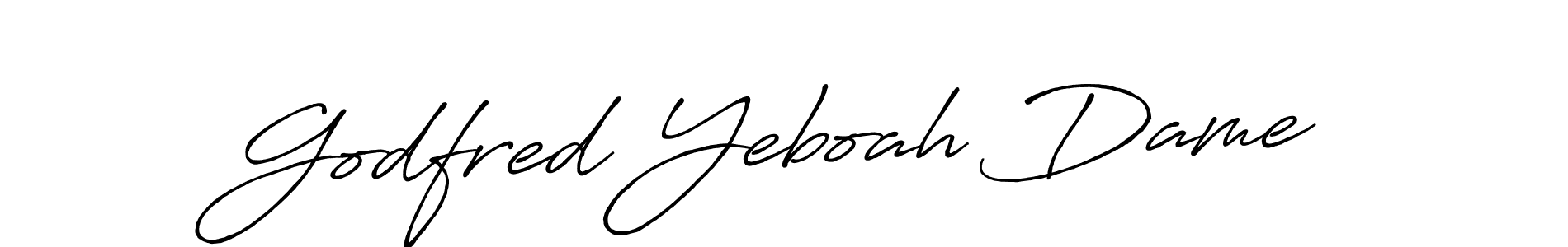 Make a beautiful signature design for name Godfred Yeboah Dame. With this signature (Antro_Vectra_Bolder) style, you can create a handwritten signature for free. Godfred Yeboah Dame signature style 7 images and pictures png