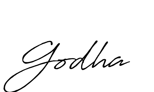 Godha stylish signature style. Best Handwritten Sign (Antro_Vectra_Bolder) for my name. Handwritten Signature Collection Ideas for my name Godha. Godha signature style 7 images and pictures png
