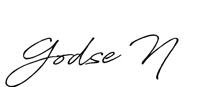 Design your own signature with our free online signature maker. With this signature software, you can create a handwritten (Antro_Vectra_Bolder) signature for name Godse N. Godse N signature style 7 images and pictures png