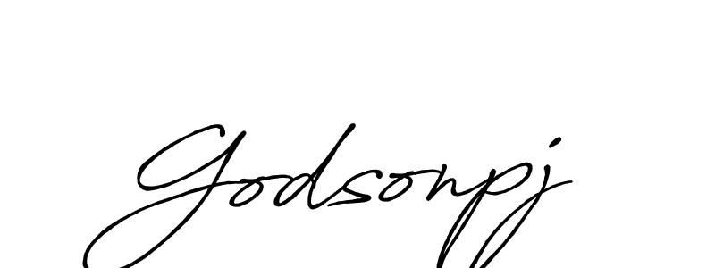 Godsonpj stylish signature style. Best Handwritten Sign (Antro_Vectra_Bolder) for my name. Handwritten Signature Collection Ideas for my name Godsonpj. Godsonpj signature style 7 images and pictures png