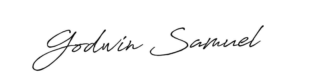 This is the best signature style for the Godwin Samuel name. Also you like these signature font (Antro_Vectra_Bolder). Mix name signature. Godwin Samuel signature style 7 images and pictures png