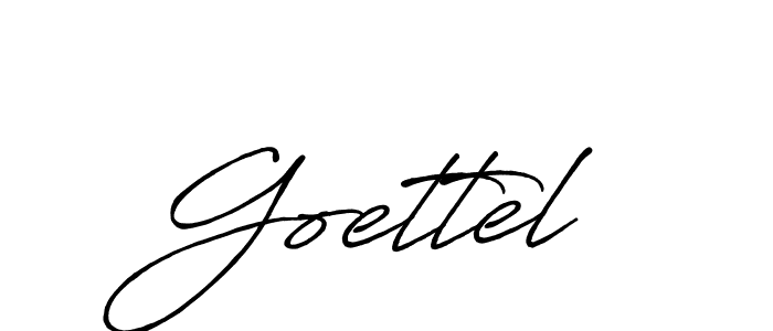 How to make Goettel name signature. Use Antro_Vectra_Bolder style for creating short signs online. This is the latest handwritten sign. Goettel signature style 7 images and pictures png