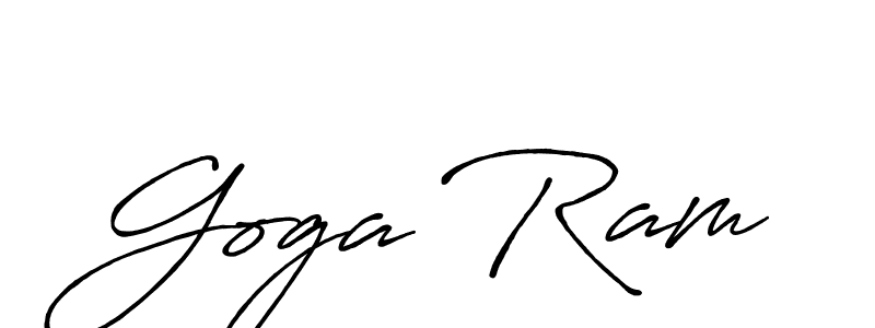 How to make Goga Ram name signature. Use Antro_Vectra_Bolder style for creating short signs online. This is the latest handwritten sign. Goga Ram signature style 7 images and pictures png