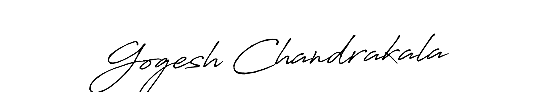 Antro_Vectra_Bolder is a professional signature style that is perfect for those who want to add a touch of class to their signature. It is also a great choice for those who want to make their signature more unique. Get Gogesh Chandrakala name to fancy signature for free. Gogesh Chandrakala signature style 7 images and pictures png