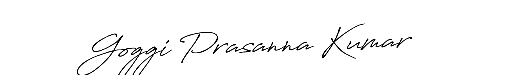 Create a beautiful signature design for name Goggi Prasanna Kumar. With this signature (Antro_Vectra_Bolder) fonts, you can make a handwritten signature for free. Goggi Prasanna Kumar signature style 7 images and pictures png