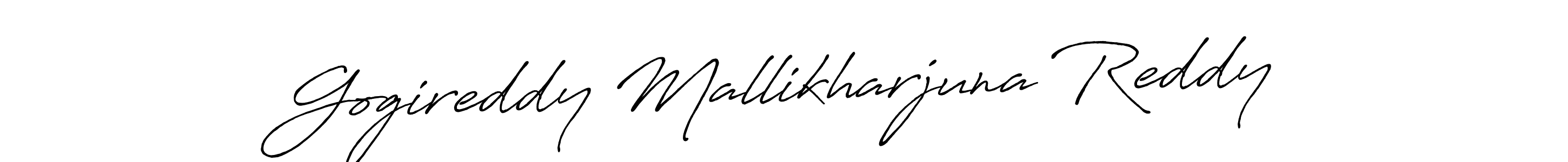 How to make Gogireddy Mallikharjuna Reddy name signature. Use Antro_Vectra_Bolder style for creating short signs online. This is the latest handwritten sign. Gogireddy Mallikharjuna Reddy signature style 7 images and pictures png