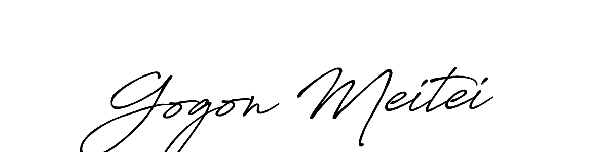 Design your own signature with our free online signature maker. With this signature software, you can create a handwritten (Antro_Vectra_Bolder) signature for name Gogon Meitei. Gogon Meitei signature style 7 images and pictures png