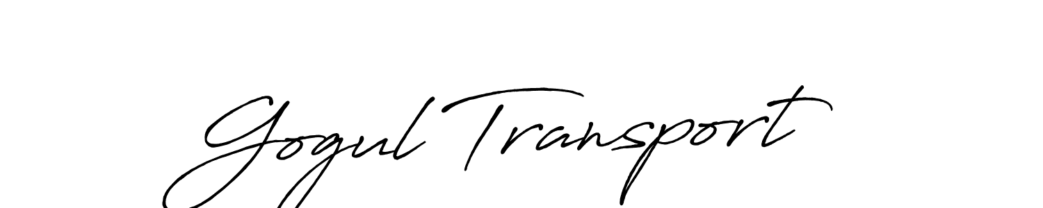 Design your own signature with our free online signature maker. With this signature software, you can create a handwritten (Antro_Vectra_Bolder) signature for name Gogul Transport. Gogul Transport signature style 7 images and pictures png