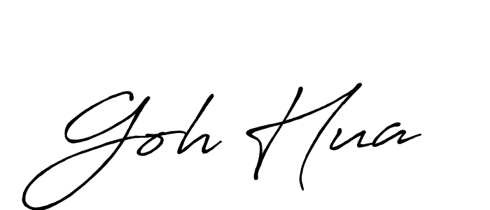 Also we have Goh Hua name is the best signature style. Create professional handwritten signature collection using Antro_Vectra_Bolder autograph style. Goh Hua signature style 7 images and pictures png