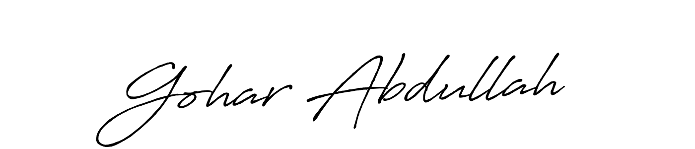 Make a short Gohar Abdullah signature style. Manage your documents anywhere anytime using Antro_Vectra_Bolder. Create and add eSignatures, submit forms, share and send files easily. Gohar Abdullah signature style 7 images and pictures png