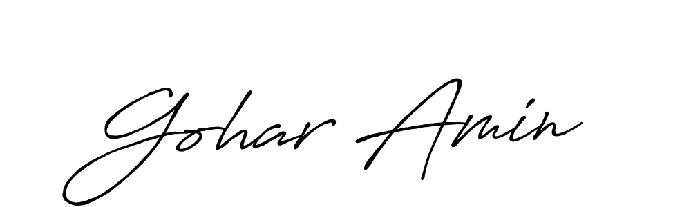 Create a beautiful signature design for name Gohar Amin. With this signature (Antro_Vectra_Bolder) fonts, you can make a handwritten signature for free. Gohar Amin signature style 7 images and pictures png