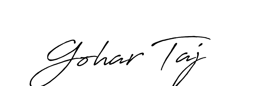 Design your own signature with our free online signature maker. With this signature software, you can create a handwritten (Antro_Vectra_Bolder) signature for name Gohar Taj. Gohar Taj signature style 7 images and pictures png