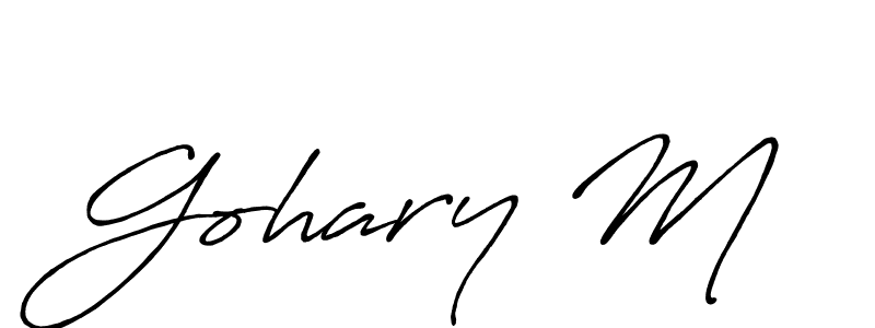 Also You can easily find your signature by using the search form. We will create Gohary M name handwritten signature images for you free of cost using Antro_Vectra_Bolder sign style. Gohary M signature style 7 images and pictures png