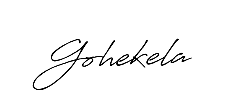 How to make Gohekela signature? Antro_Vectra_Bolder is a professional autograph style. Create handwritten signature for Gohekela name. Gohekela signature style 7 images and pictures png