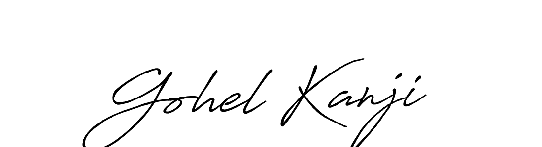 Gohel Kanji stylish signature style. Best Handwritten Sign (Antro_Vectra_Bolder) for my name. Handwritten Signature Collection Ideas for my name Gohel Kanji. Gohel Kanji signature style 7 images and pictures png