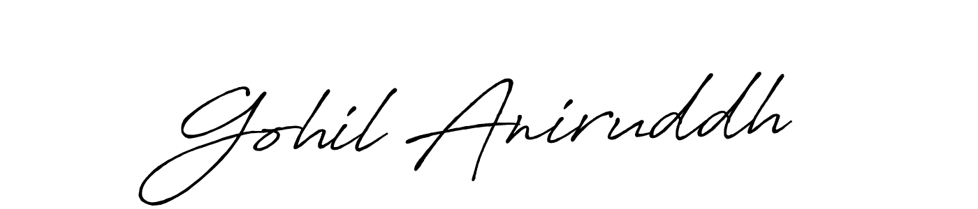 Also we have Gohil Aniruddh name is the best signature style. Create professional handwritten signature collection using Antro_Vectra_Bolder autograph style. Gohil Aniruddh signature style 7 images and pictures png