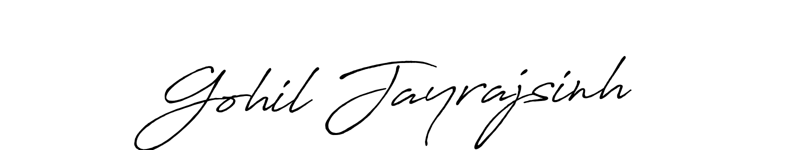Antro_Vectra_Bolder is a professional signature style that is perfect for those who want to add a touch of class to their signature. It is also a great choice for those who want to make their signature more unique. Get Gohil Jayrajsinh name to fancy signature for free. Gohil Jayrajsinh signature style 7 images and pictures png
