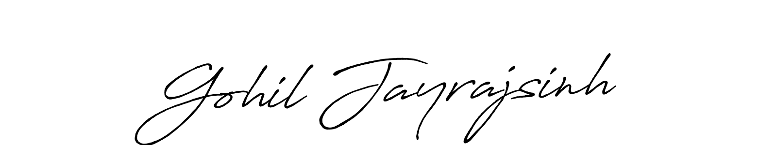 Design your own signature with our free online signature maker. With this signature software, you can create a handwritten (Antro_Vectra_Bolder) signature for name Gohil Jayrajsinh. Gohil Jayrajsinh signature style 7 images and pictures png