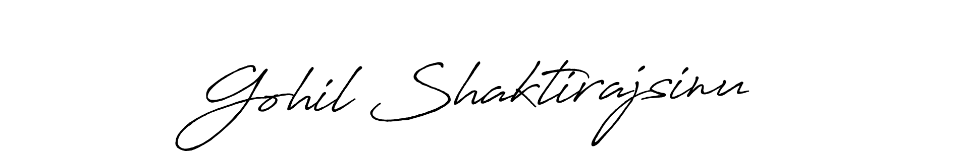 Gohil Shaktirajsinu stylish signature style. Best Handwritten Sign (Antro_Vectra_Bolder) for my name. Handwritten Signature Collection Ideas for my name Gohil Shaktirajsinu. Gohil Shaktirajsinu signature style 7 images and pictures png