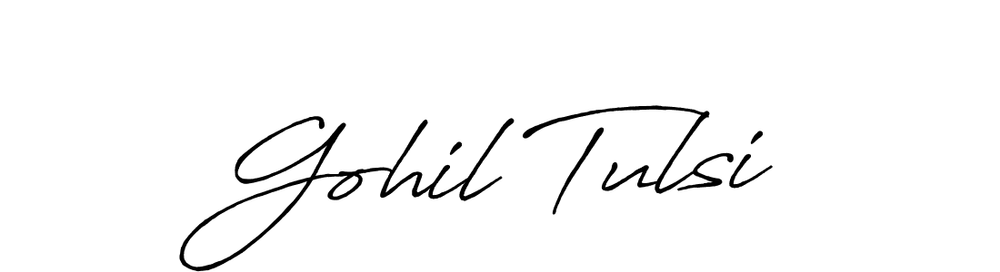 The best way (Antro_Vectra_Bolder) to make a short signature is to pick only two or three words in your name. The name Gohil Tulsi include a total of six letters. For converting this name. Gohil Tulsi signature style 7 images and pictures png
