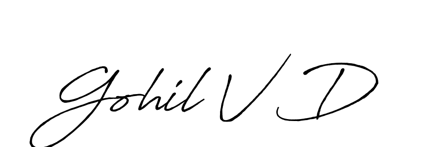 You should practise on your own different ways (Antro_Vectra_Bolder) to write your name (Gohil V D) in signature. don't let someone else do it for you. Gohil V D signature style 7 images and pictures png