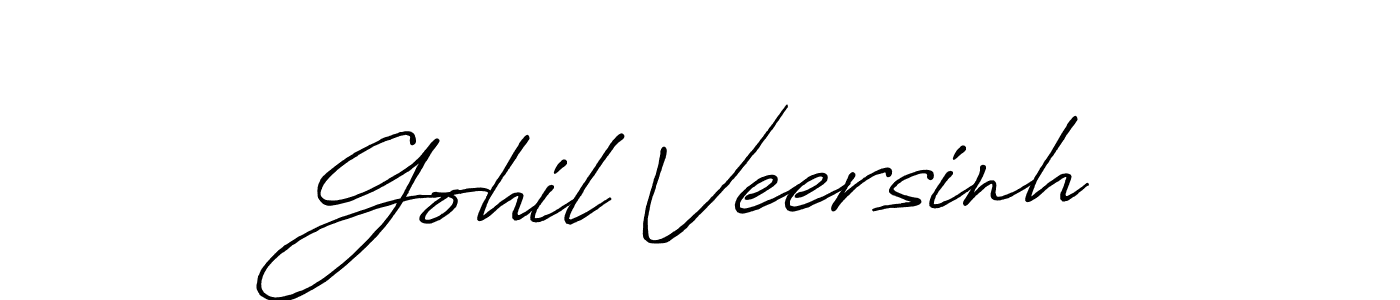 How to make Gohil Veersinh signature? Antro_Vectra_Bolder is a professional autograph style. Create handwritten signature for Gohil Veersinh name. Gohil Veersinh signature style 7 images and pictures png