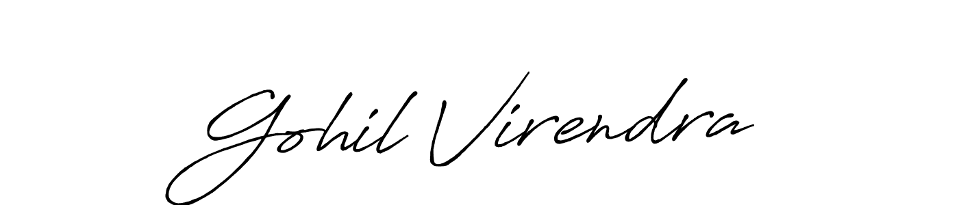 The best way (Antro_Vectra_Bolder) to make a short signature is to pick only two or three words in your name. The name Gohil Virendra include a total of six letters. For converting this name. Gohil Virendra signature style 7 images and pictures png