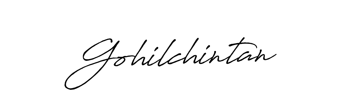 Use a signature maker to create a handwritten signature online. With this signature software, you can design (Antro_Vectra_Bolder) your own signature for name Gohilchintan. Gohilchintan signature style 7 images and pictures png