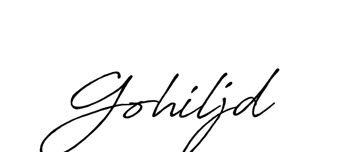 Use a signature maker to create a handwritten signature online. With this signature software, you can design (Antro_Vectra_Bolder) your own signature for name Gohiljd. Gohiljd signature style 7 images and pictures png