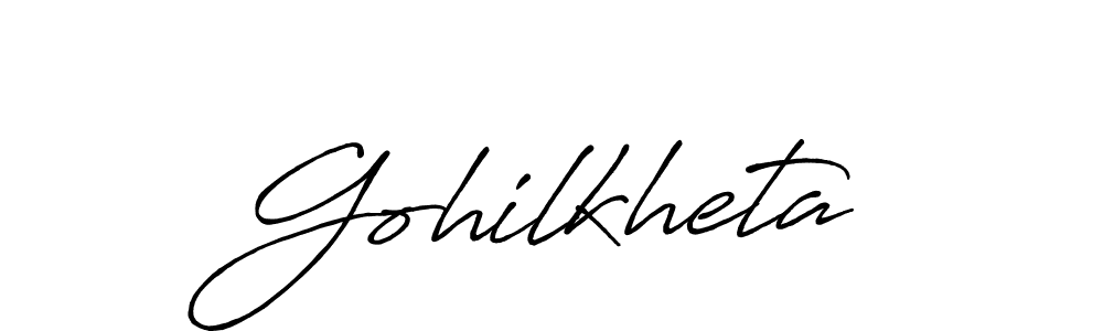 Also we have Gohilkheta name is the best signature style. Create professional handwritten signature collection using Antro_Vectra_Bolder autograph style. Gohilkheta signature style 7 images and pictures png