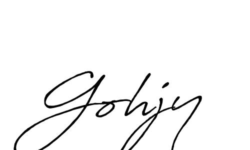 Gohjy stylish signature style. Best Handwritten Sign (Antro_Vectra_Bolder) for my name. Handwritten Signature Collection Ideas for my name Gohjy. Gohjy signature style 7 images and pictures png