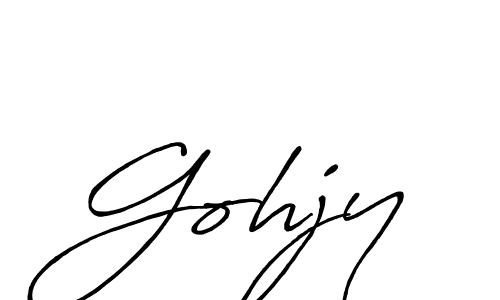 Make a beautiful signature design for name Gohjy. With this signature (Antro_Vectra_Bolder) style, you can create a handwritten signature for free. Gohjy signature style 7 images and pictures png