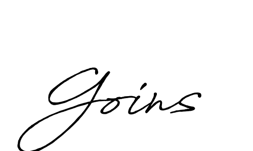 Also we have Goins name is the best signature style. Create professional handwritten signature collection using Antro_Vectra_Bolder autograph style. Goins signature style 7 images and pictures png